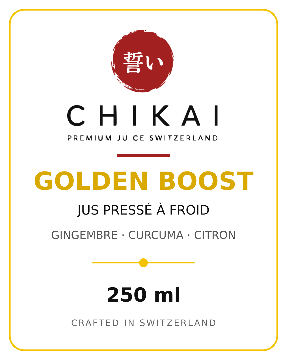 Étiquette Golden Boost 250 ml
